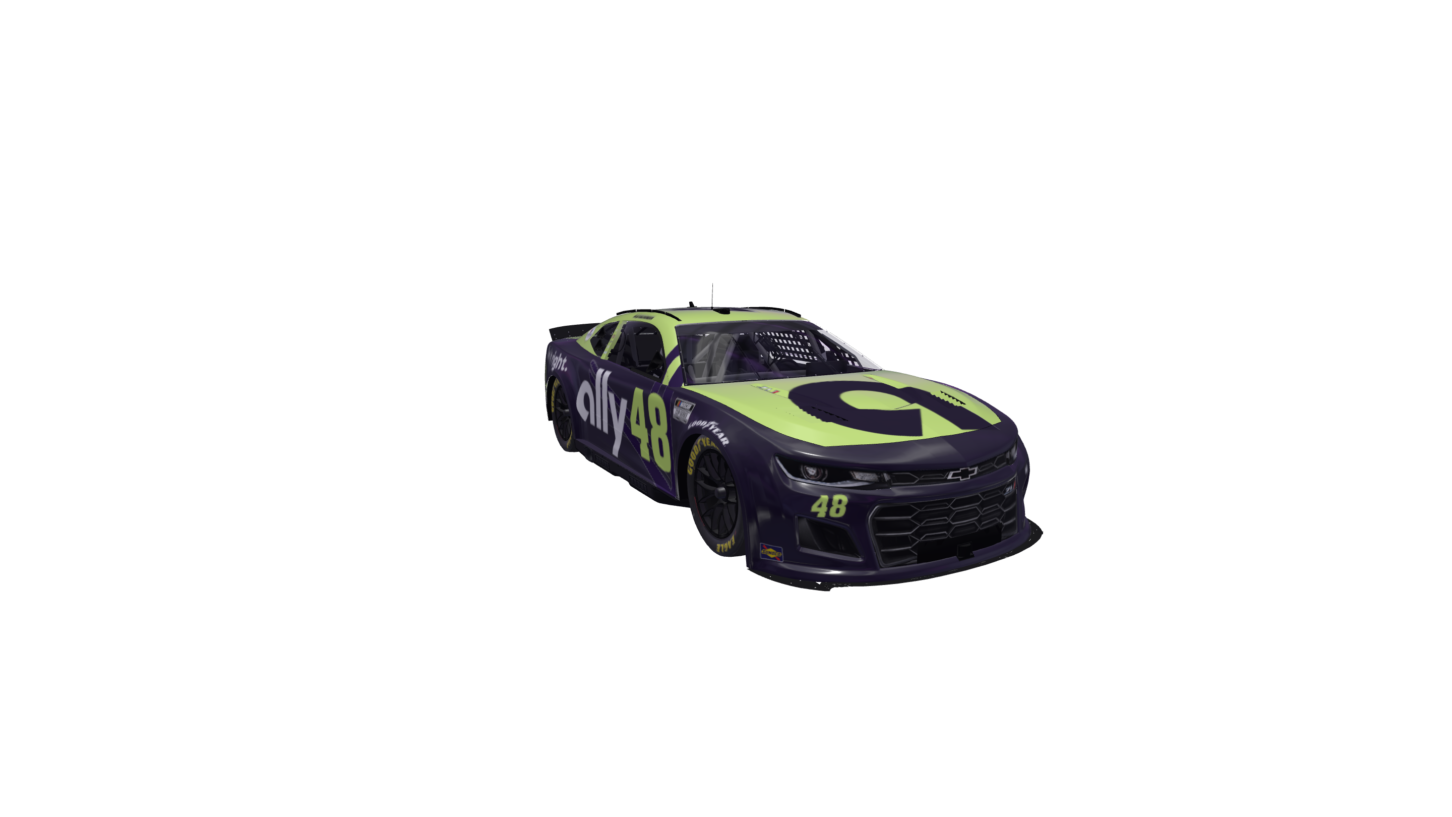 Atomic Florescent Velociraptor car design